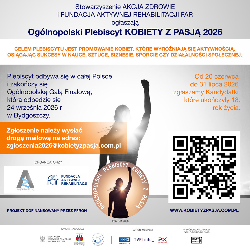 plakat2 | Plebiscyt „Kobiety z Pasją” - 2026 - Polskie Towarzystwo Chorób Nerwowo-Mięśniowych Oddział Regionalny w Łodzi